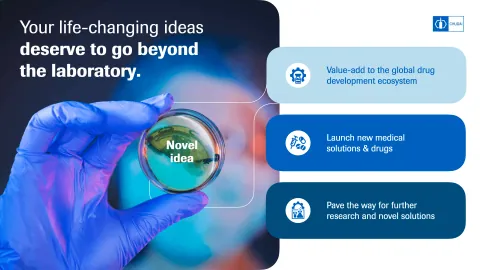 Sample slide on taking life-changing ideas beyond the laboratory