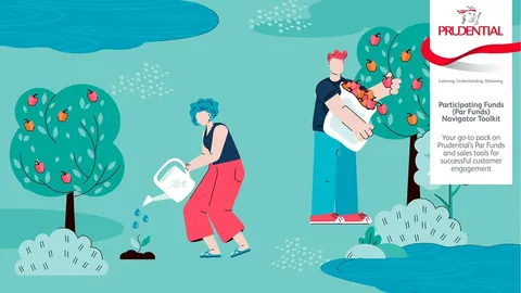 Sample slide for a par funds navigator toolkit with a tree-watering illustration