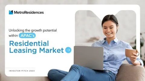 Sample investor pitch slide on the APAC residential leasing market