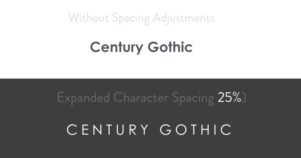 Using Century gothic in presentation design